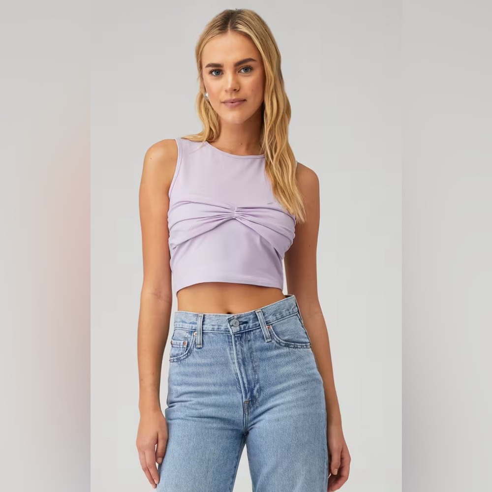 Lamarque Lilac Twist Front Crop Top